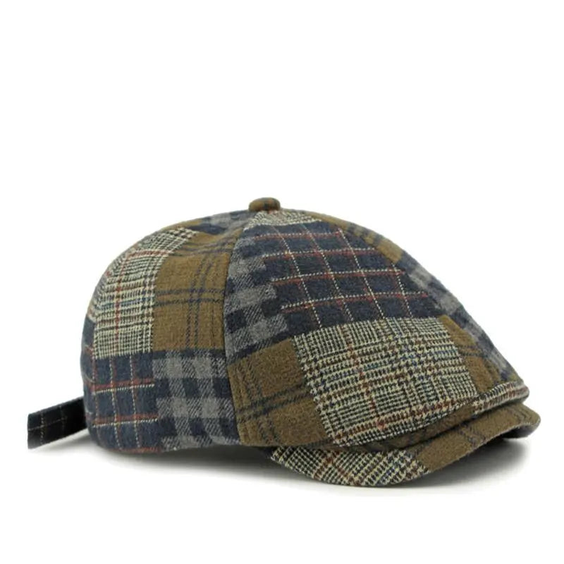 Newsboy Plaid Cap