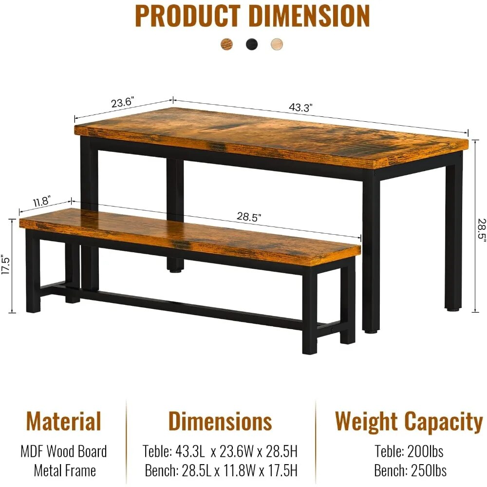 Oakwood Minimalist Dining Table Set