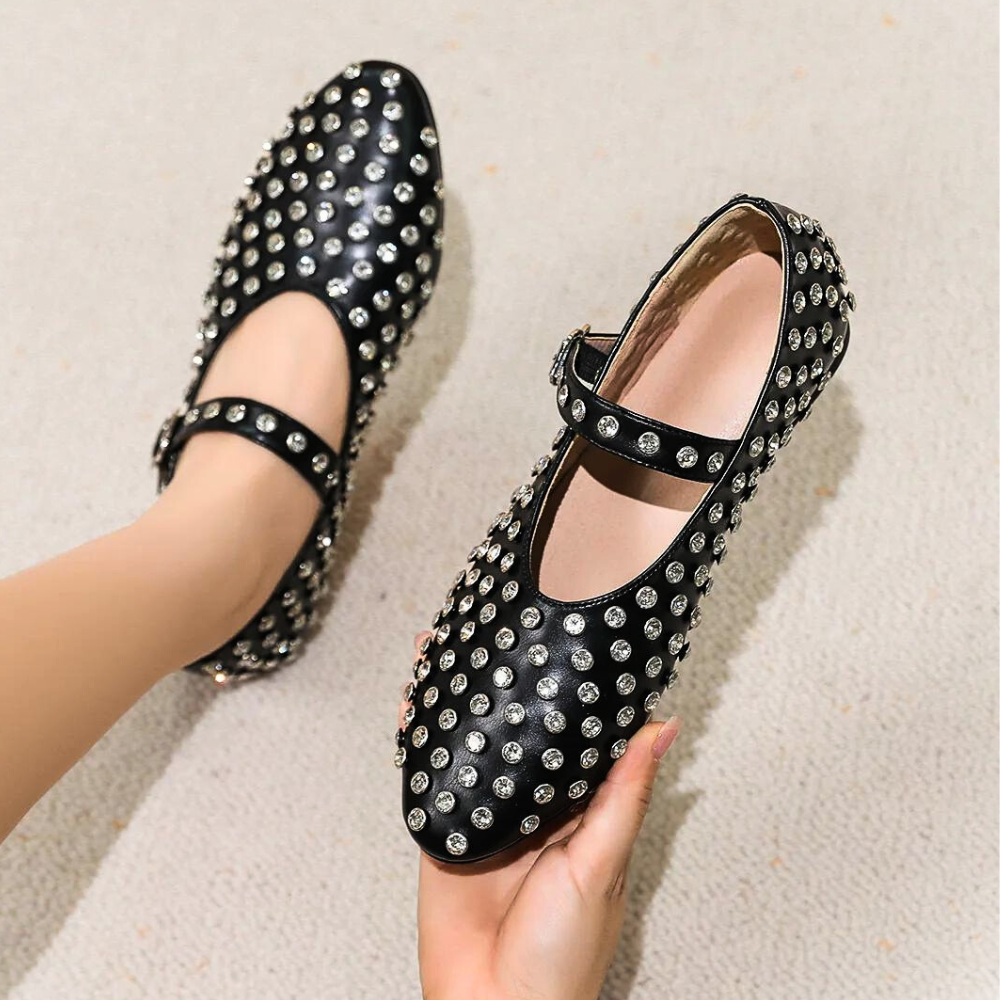 Allure Crystal Embellished Flats