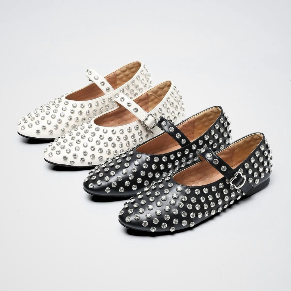 Allure Crystal Embellished Flats