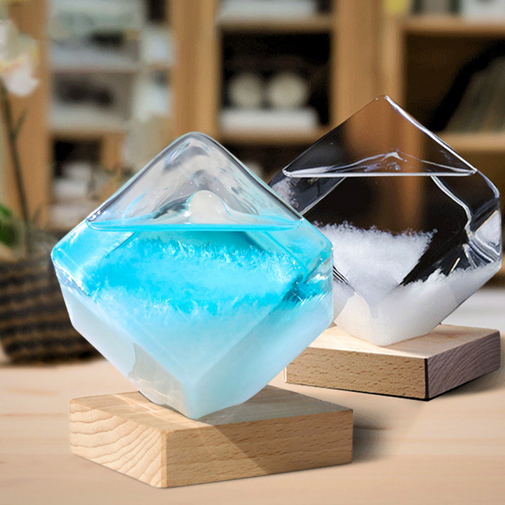 Serene Forecast Crystal Cube