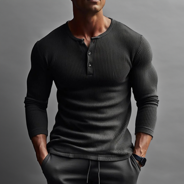 Hercules Striped Cotton Henley