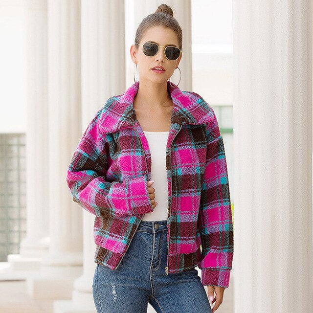 Renee Autumn Plaid Wool Coat